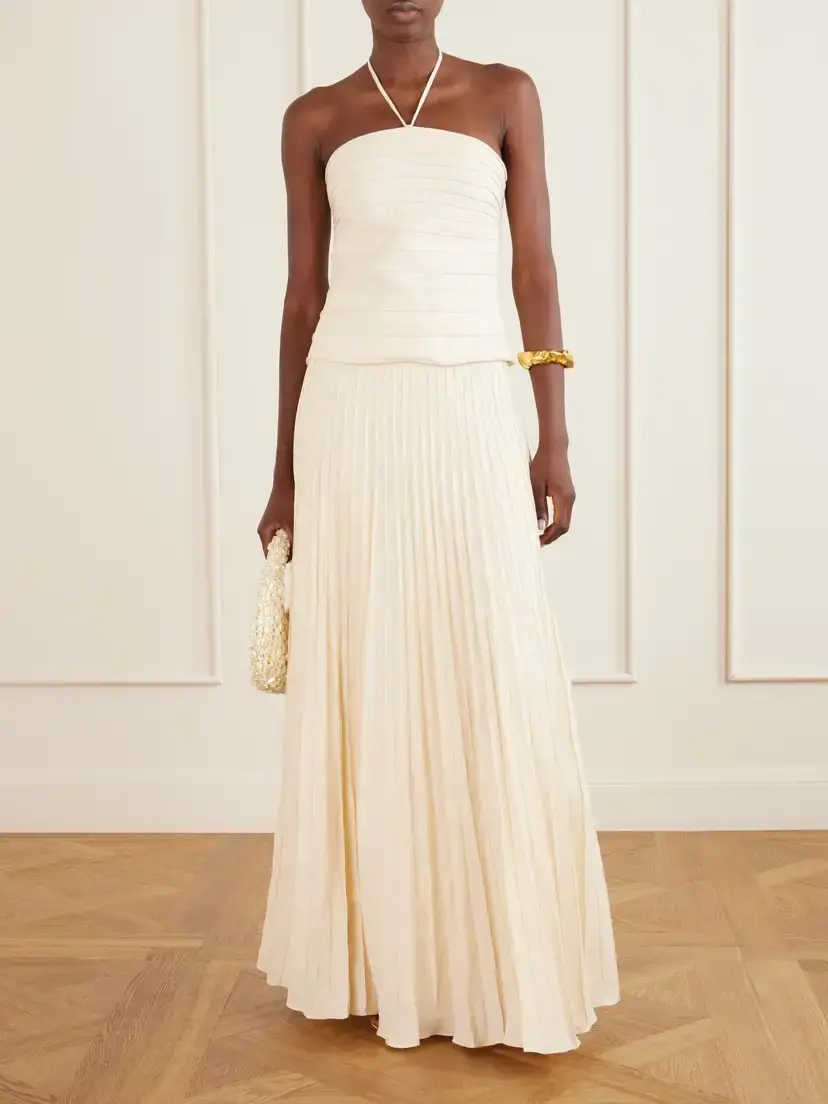 ANDRES OTALORA Saana Pleated Linen Maxi Skirt | Thumbnail 2 ANDRES OTALORA Saana Pleated Linen Maxi Skirt | Thumbnail 2