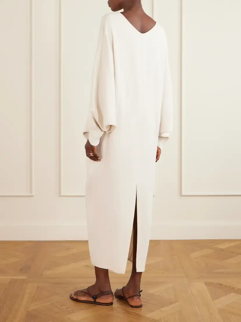 The Frankie Shop Lila Kaftan Ponte Maxi Dress - Ivory | Thumbnail 3 The Frankie Shop Lila Kaftan Ponte Maxi Dress - Ivory | Thumbnail 3