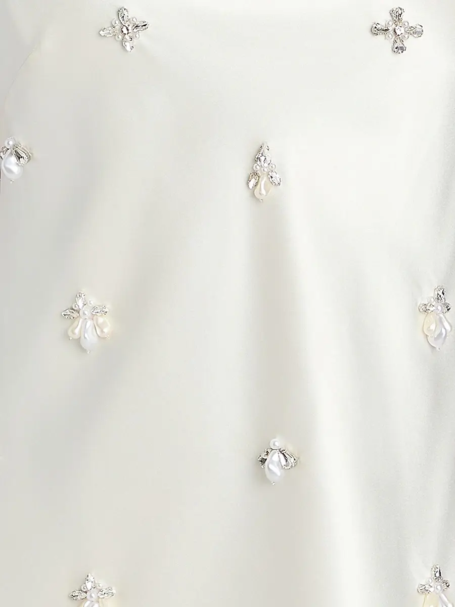 Retrofête Women's Dotty Embellished Satin Mini Dress | Thumbnail 6 Retrofête Women's Dotty Embellished Satin Mini Dress | Thumbnail 6