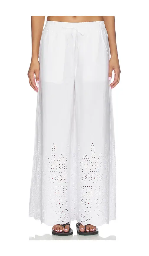 susana monaco Embroidered Wide Leg Pant | Image 1 susana monaco Embroidered Wide Leg Pant | Image 1