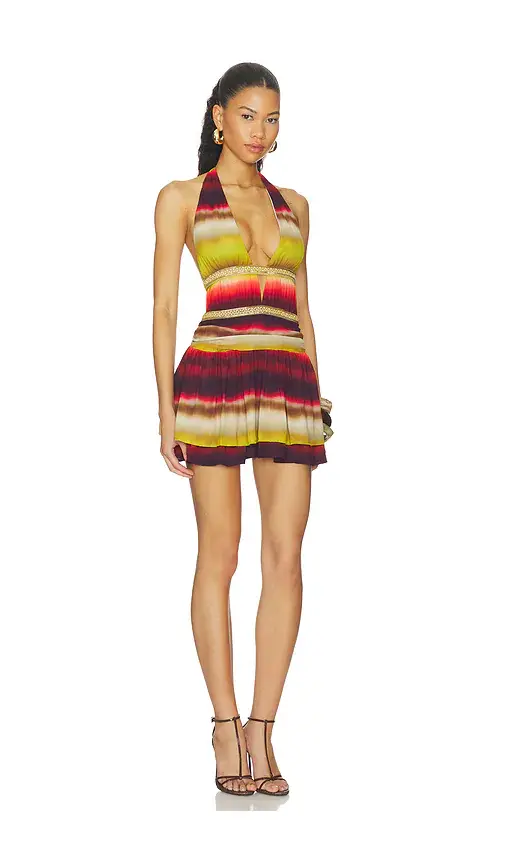 Runaway The Label Xylia Halter Low Plunge Mini Dress | Thumbnail 2 Runaway The Label Xylia Halter Low Plunge Mini Dress | Thumbnail 2