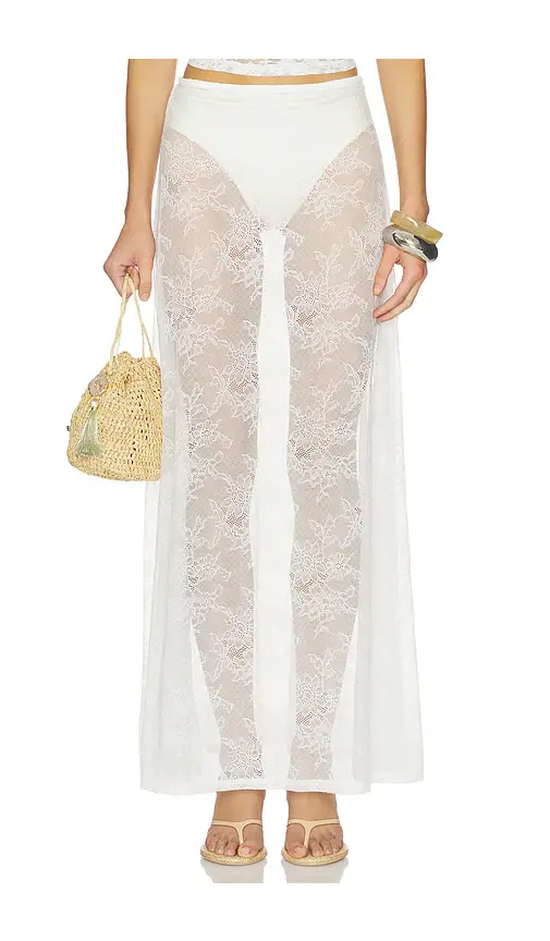 Runaway The Label Jenna Low Waist Lace Maxi Skirt | Image 1 Runaway The Label Jenna Low Waist Lace Maxi Skirt | Image 1
