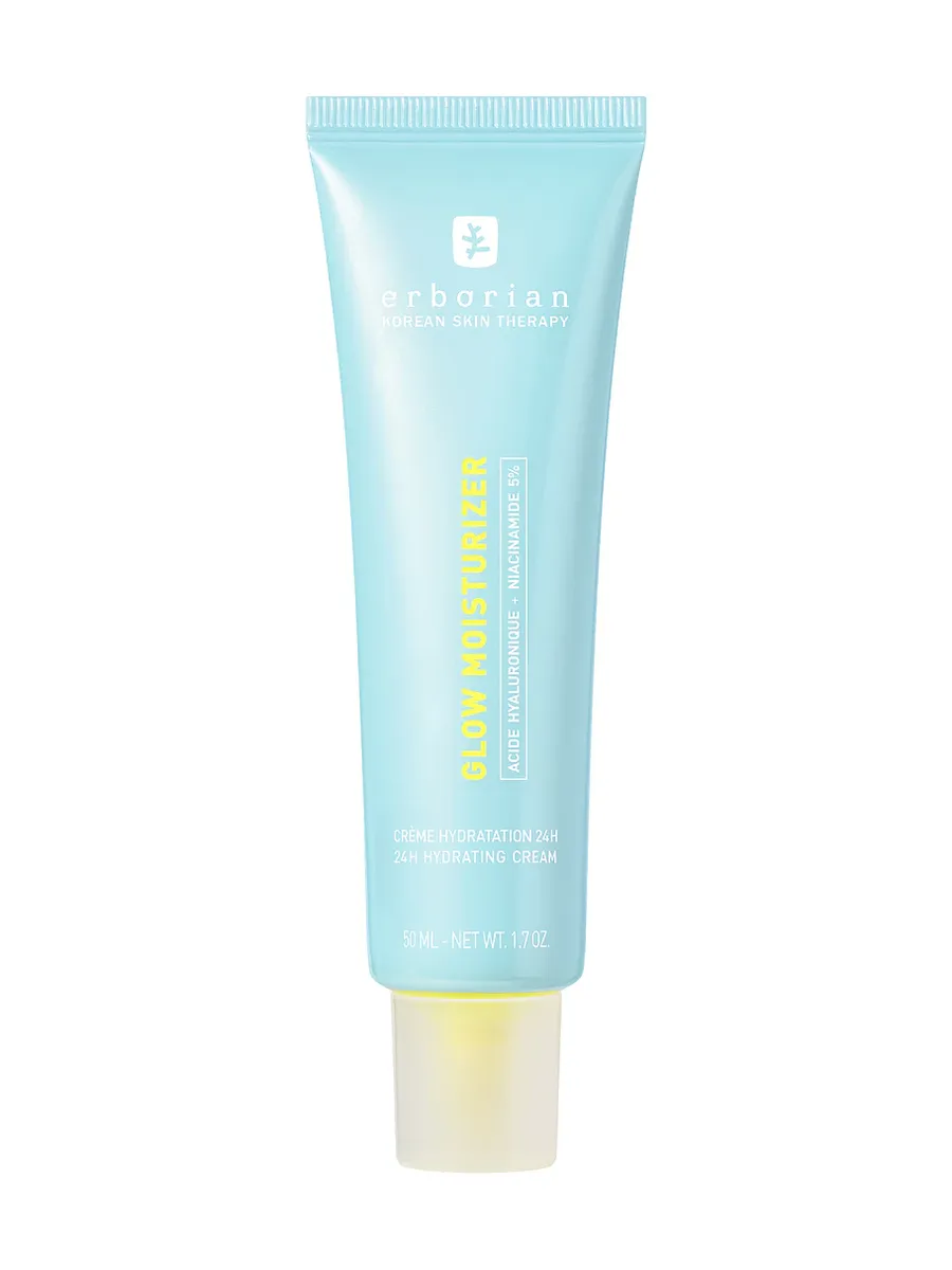 erborian Glow Moisturizer For Korean Glass Skin Effect With Hyaluronic Acid And 5% Niacinamide 50mL