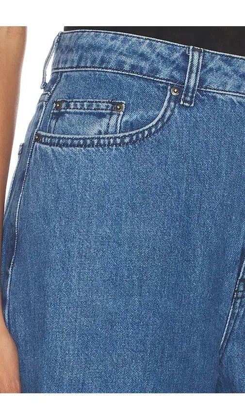 ROTATE Draped Barrel Leg Jeans | Thumbnail 6