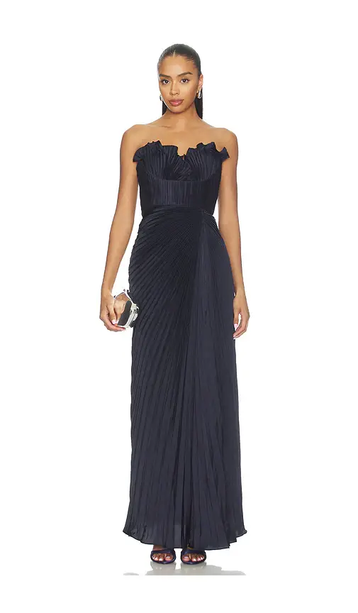 AMUR Kaylani Pleated Gown | Image 1 AMUR Kaylani Pleated Gown | Image 1
