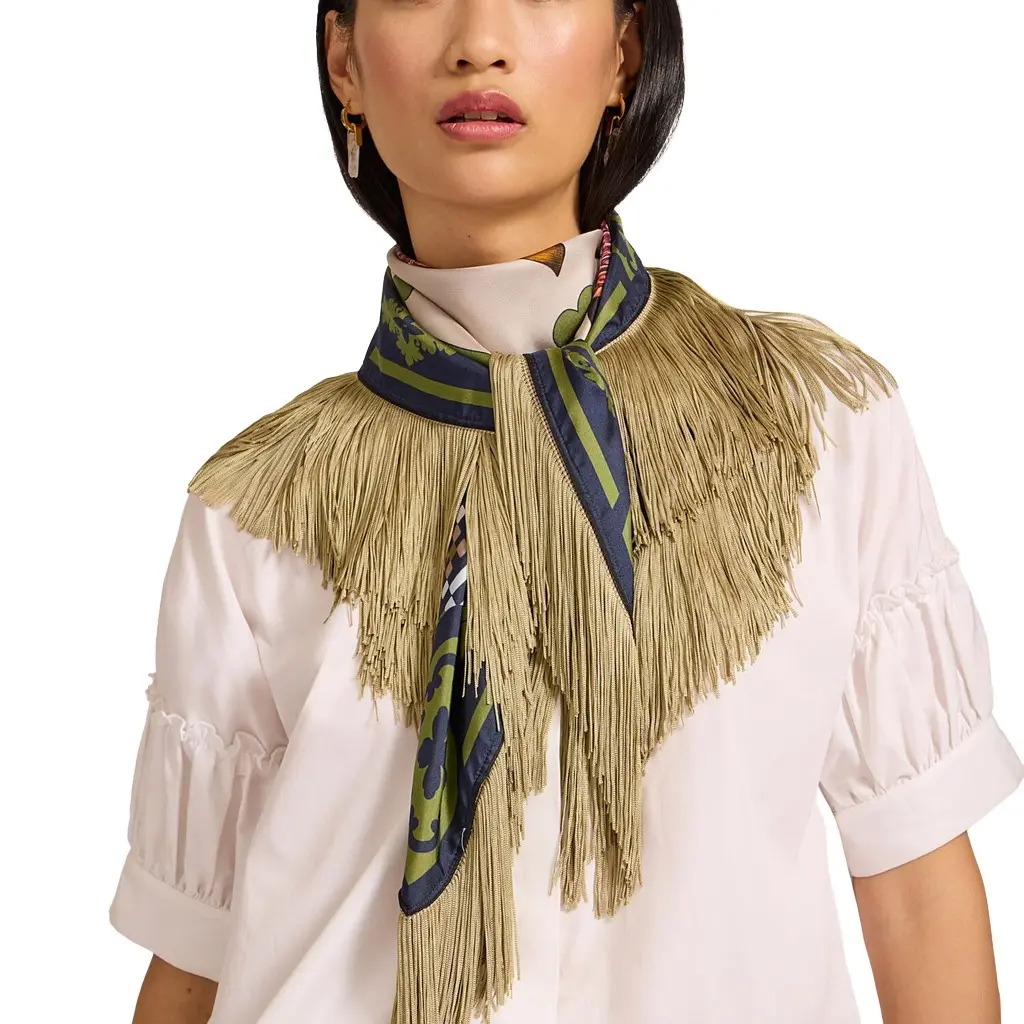 La DoubleJ Reversible Fringe Carré Scarf | Image 1 La DoubleJ Reversible Fringe Carré Scarf | Image 1
