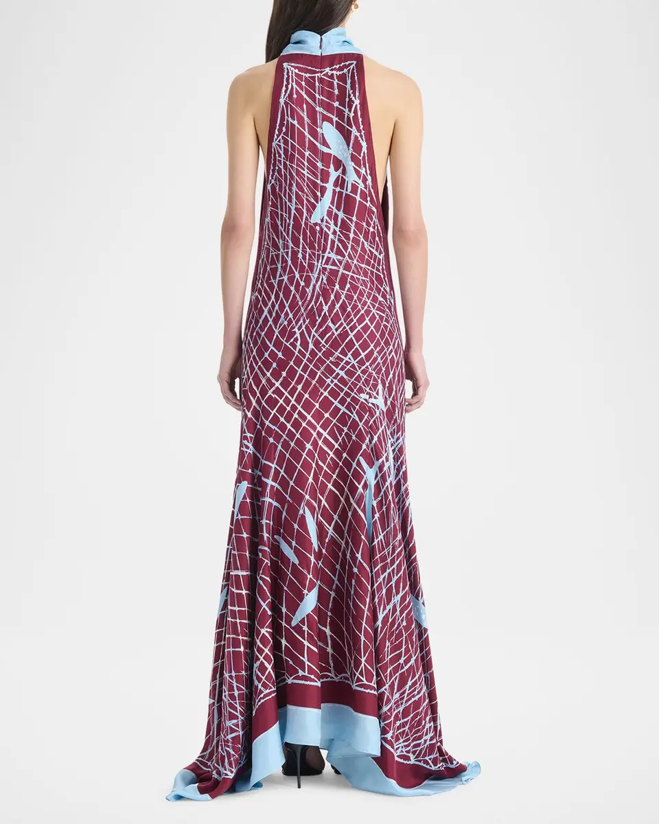 Altuzarra Moonlight Sleeveless Turtleneck Silk Maxi Dress | Thumbnail 3 Altuzarra Moonlight Sleeveless Turtleneck Silk Maxi Dress | Thumbnail 3