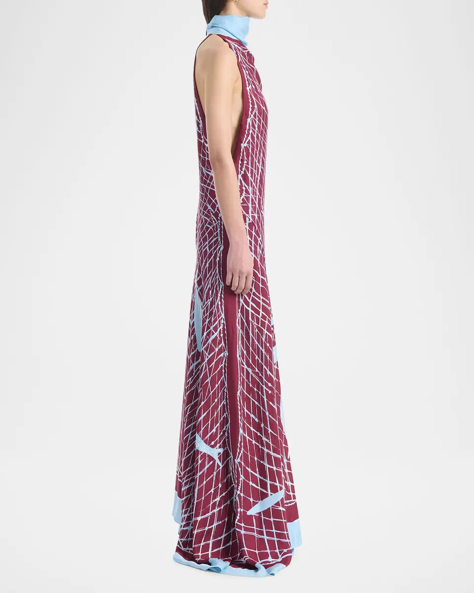 Altuzarra Moonlight Sleeveless Turtleneck Silk Maxi Dress | Thumbnail 7 Altuzarra Moonlight Sleeveless Turtleneck Silk Maxi Dress | Thumbnail 7