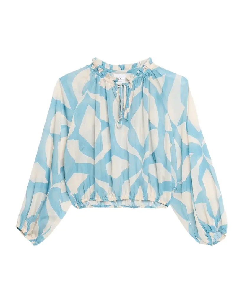 MISA Los Angeles Alene Ruffled High-Neck Top | Image 1 MISA Los Angeles Alene Ruffled High-Neck Top | Image 1