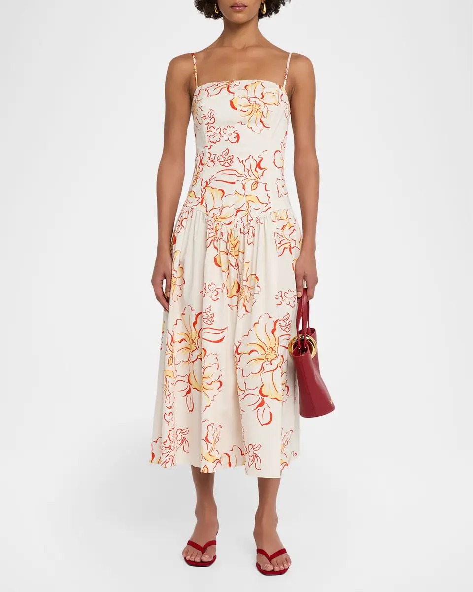 Misa Los Angeles Kerry Drop-Waist Midi Dress | Thumbnail 2 Misa Los Angeles Kerry Drop-Waist Midi Dress | Thumbnail 2