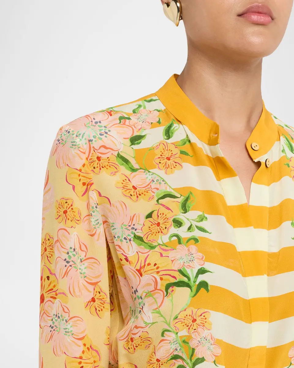 Saloni Molly Printed Long-Sleeve Dress | Thumbnail 5 Saloni Molly Printed Long-Sleeve Dress | Thumbnail 5
