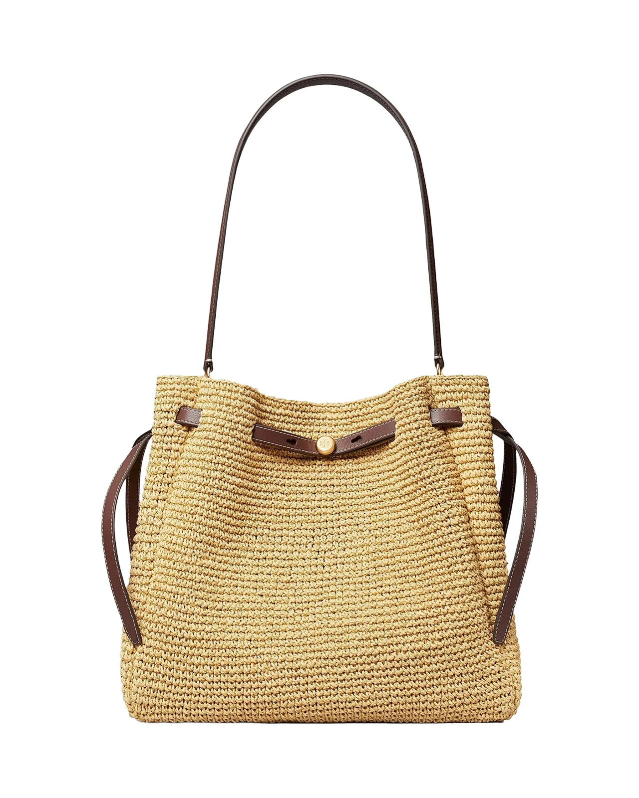 Tory Burch Romy Large Paper Raffia Bucket Bag