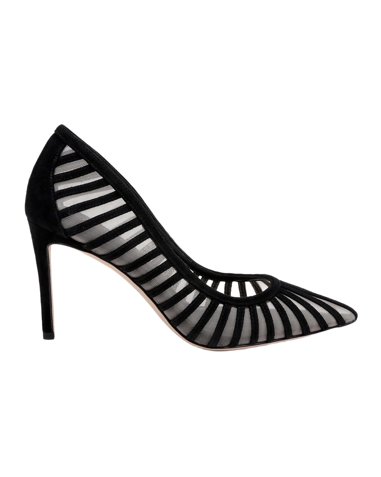 85mm Lenox Mesh and Suede Pumps