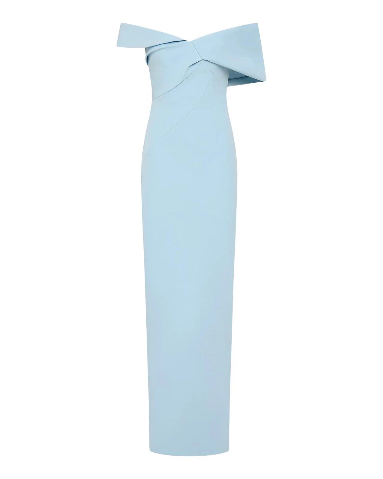 Maddie Draped Off-The-Shoulder Column Gown Maddie Draped Off-The-Shoulder Column Gown