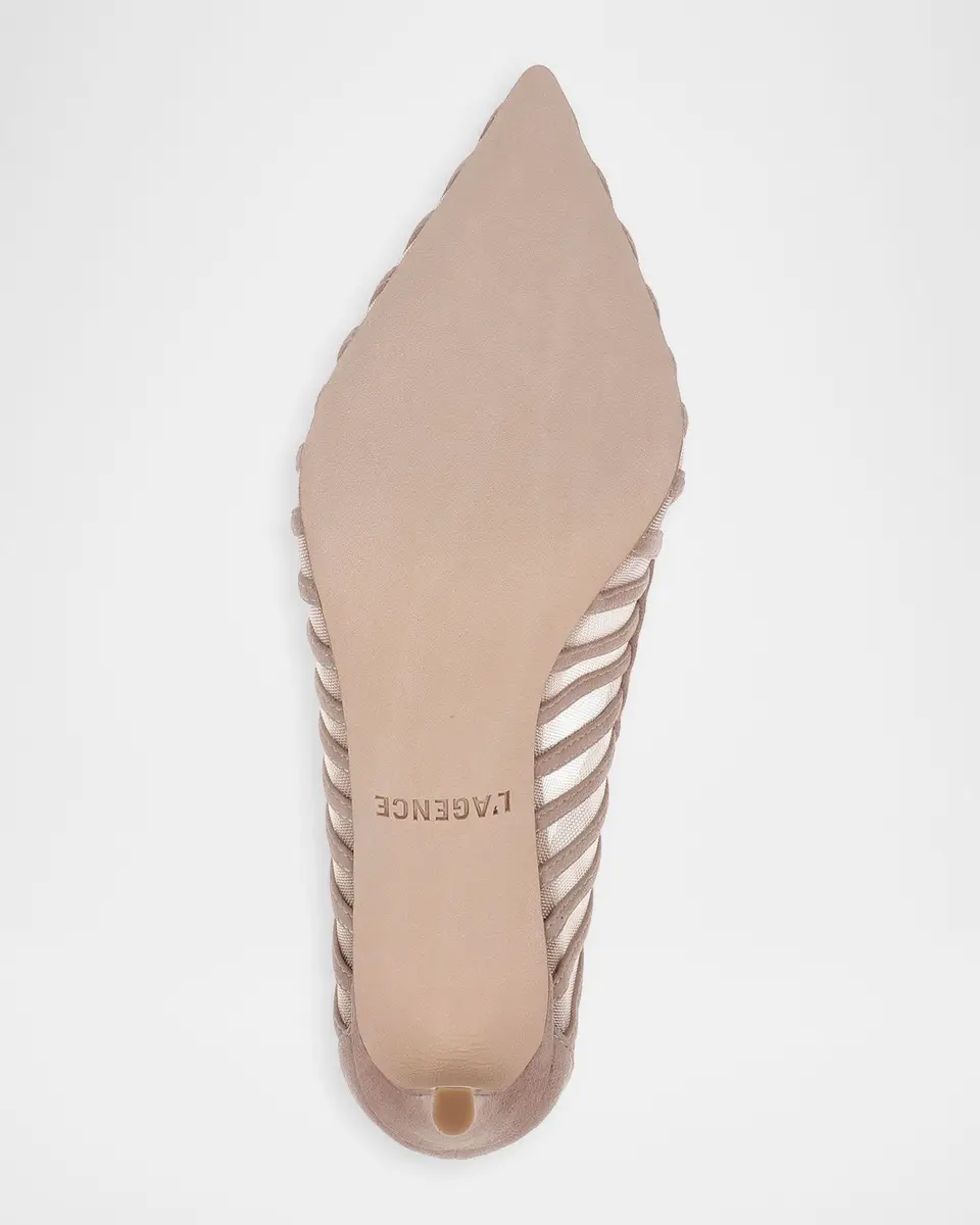 L'Agence 85mm Lenox Mesh and Suede Pumps | Thumbnail 5 L'Agence 85mm Lenox Mesh and Suede Pumps | Thumbnail 5