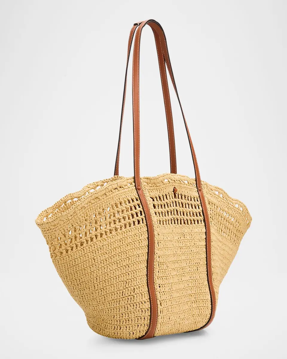Ulla Johnson Marina Raffia Leather-Trim Tote Bag | Thumbnail 3 Ulla Johnson Marina Raffia Leather-Trim Tote Bag | Thumbnail 3