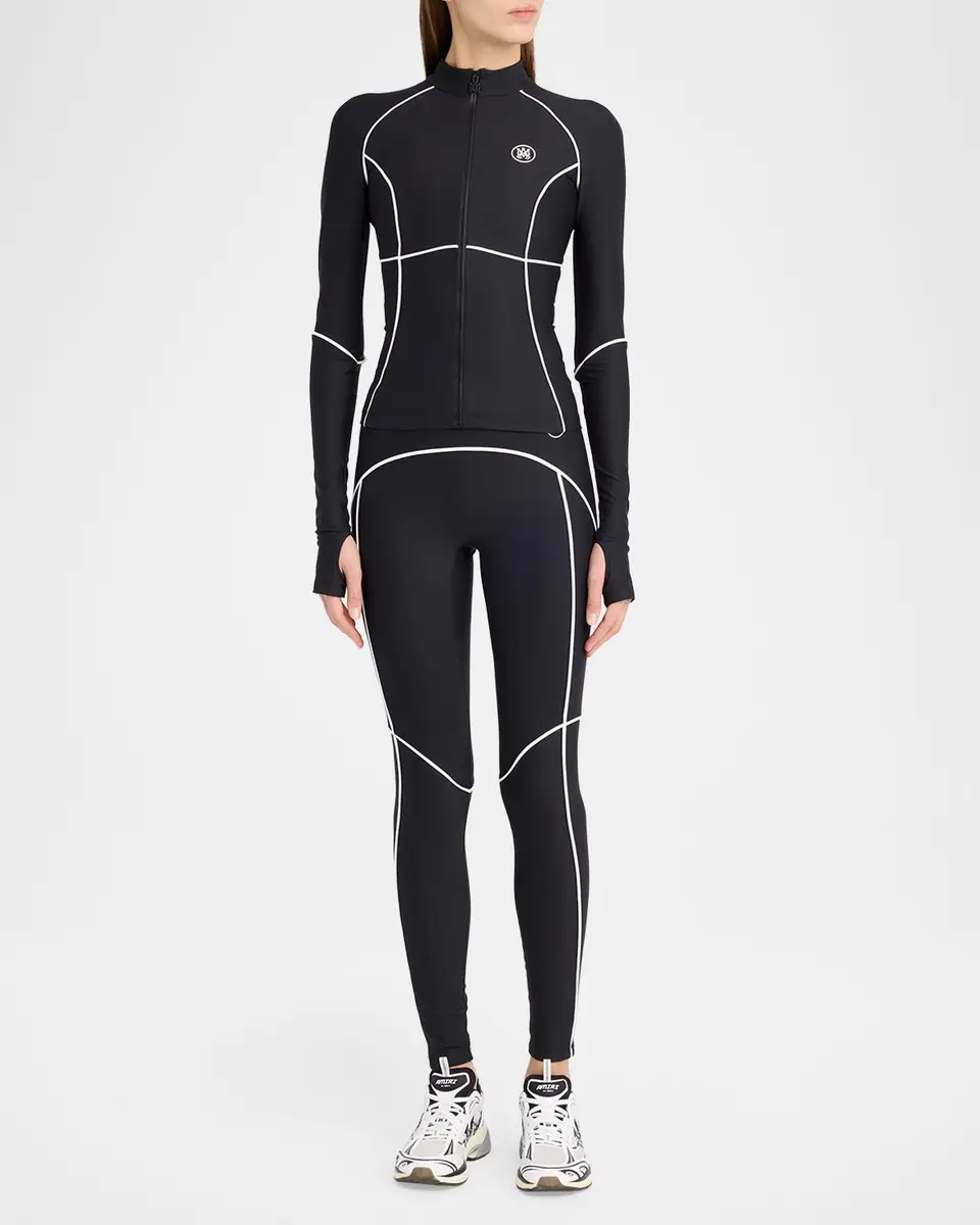 AMIRI MA Logo Contrast-Trim Zip-Front Top | Thumbnail 2 AMIRI MA Logo Contrast-Trim Zip-Front Top | Thumbnail 2