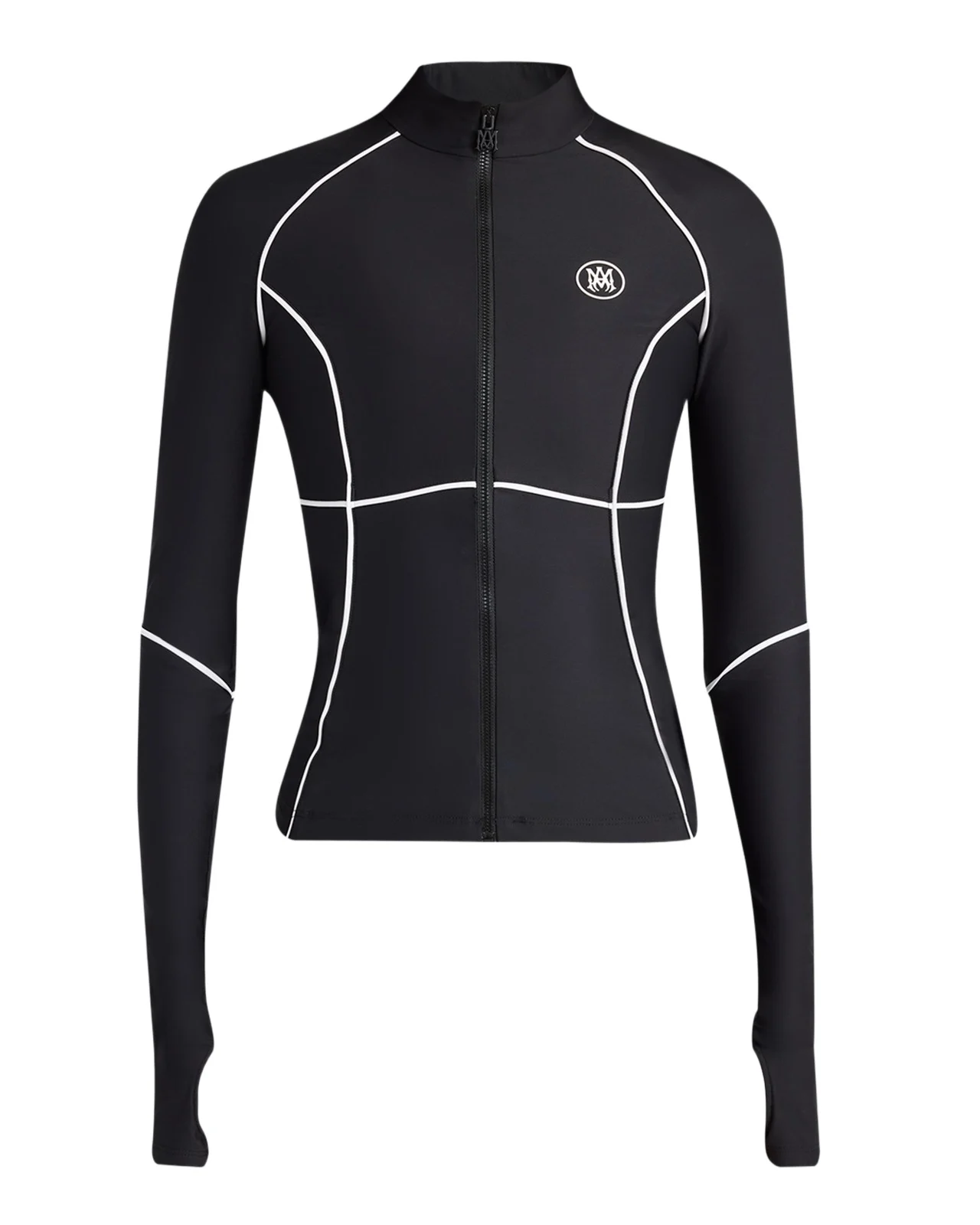 MA Logo Contrast-Trim Zip-Front Top MA Logo Contrast-Trim Zip-Front Top