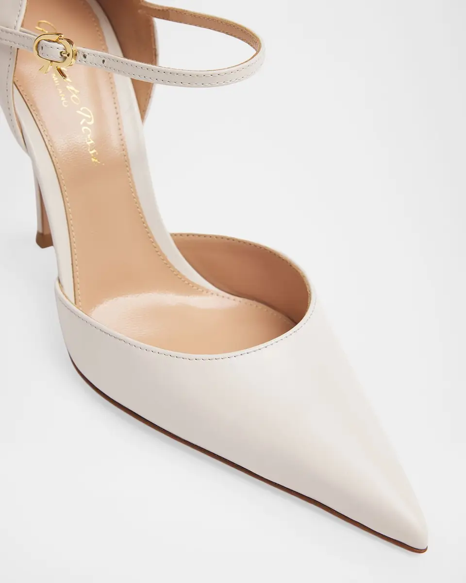 Gianvito Rossi 95mm Sofia Leather d 'Orsay Pumps | Thumbnail 3
