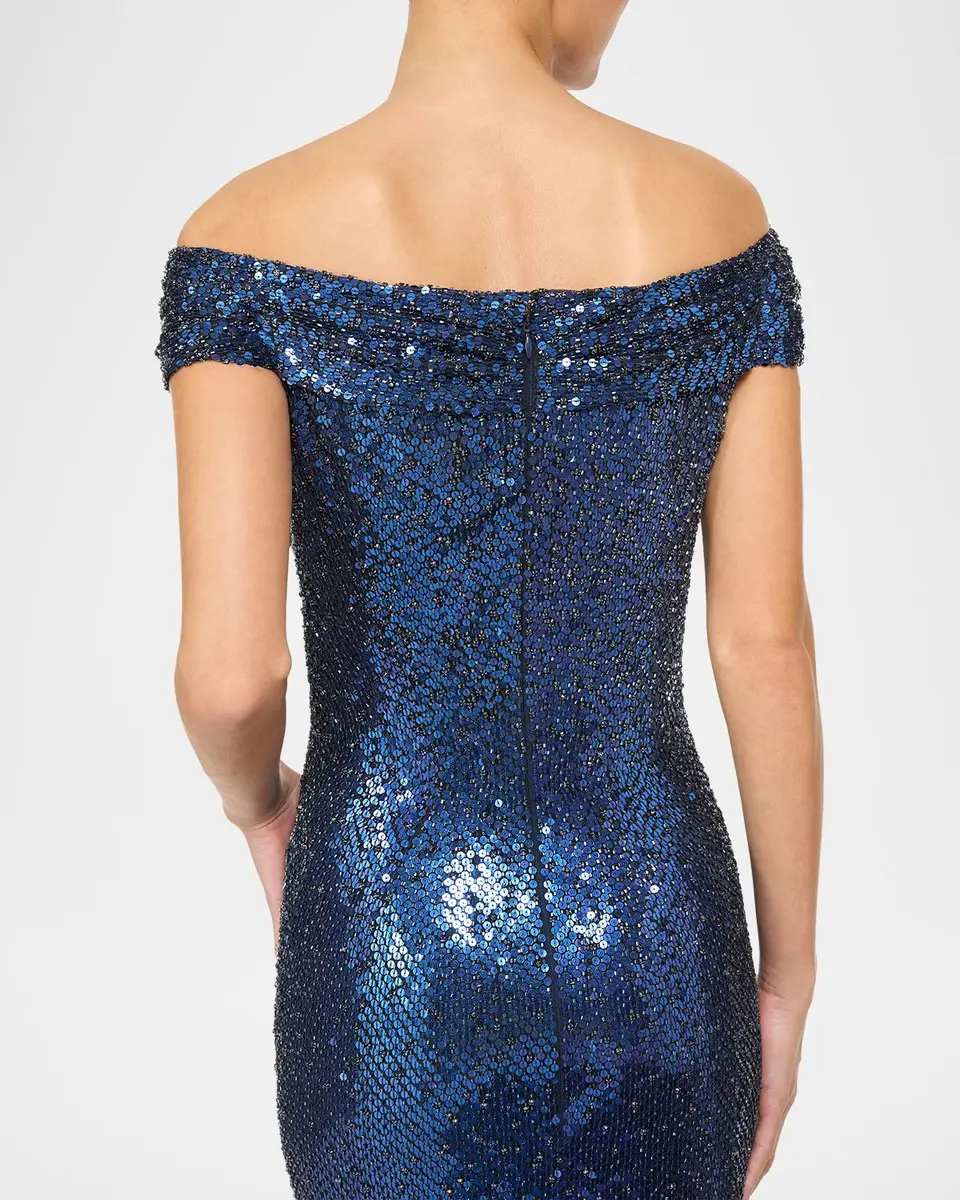 Jenny Packham Echo Off-Shoulder Sequined Gown | Thumbnail 5 Jenny Packham Echo Off-Shoulder Sequined Gown | Thumbnail 5