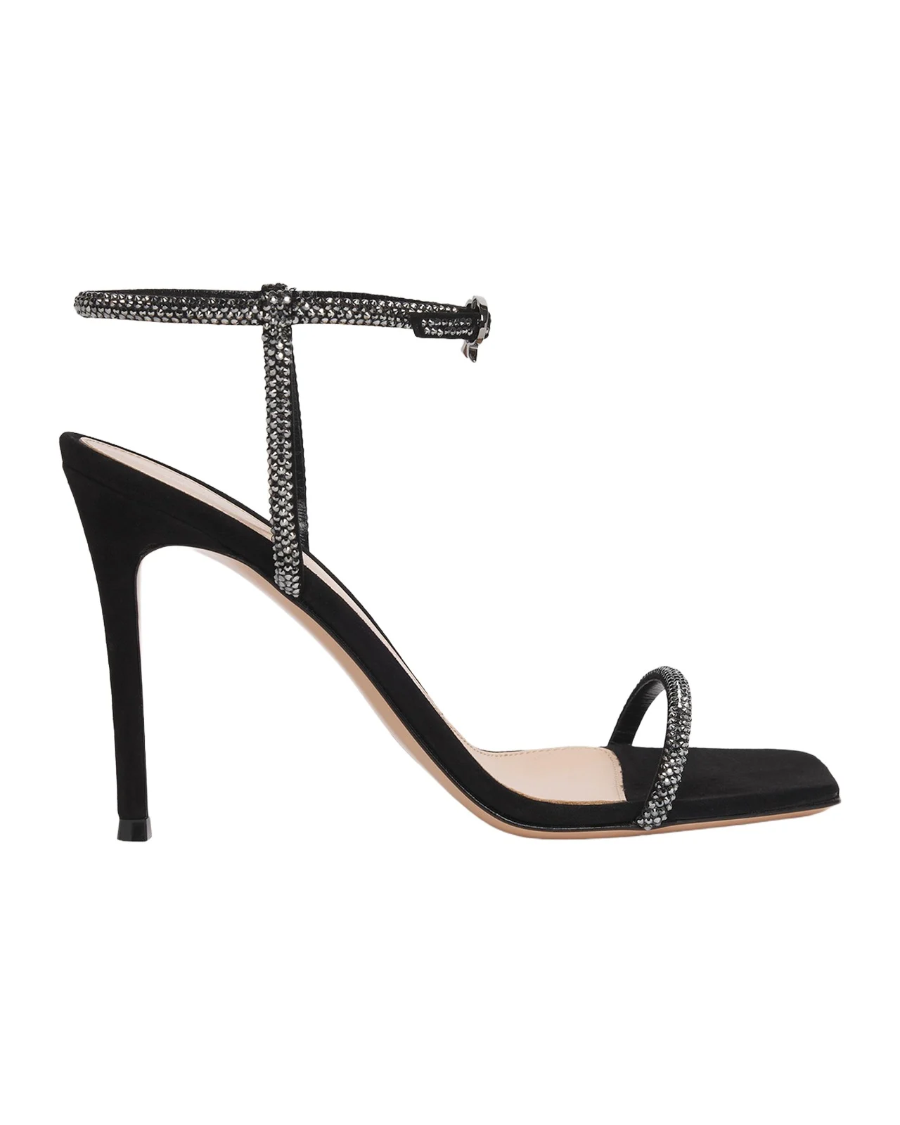 95mm Embellished Suede Ankle-Strap Sandals 95mm Embellished Suede Ankle-Strap Sandals