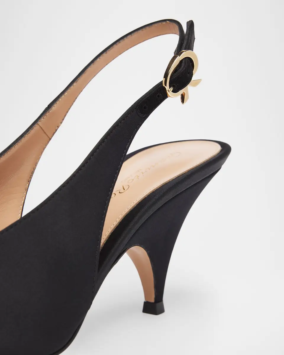 Gianvito Rossi 70mm Sofia Satin Slingback Pumps | Thumbnail 3 Gianvito Rossi 70mm Sofia Satin Slingback Pumps | Thumbnail 3