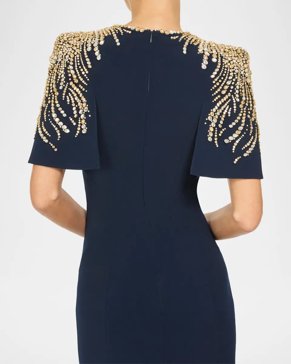 Jenny Packham Embellished Petal-Sleeve Trumpet Gown | Thumbnail 4 Jenny Packham Embellished Petal-Sleeve Trumpet Gown | Thumbnail 4