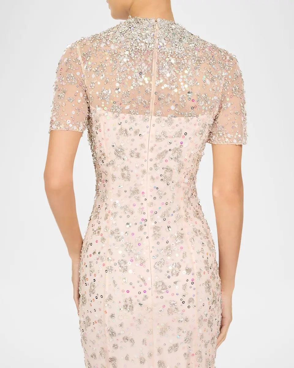 Jenny Packham Orchid Crystal Short-Sleeve Column Gown | Thumbnail 5 Jenny Packham Orchid Crystal Short-Sleeve Column Gown | Thumbnail 5