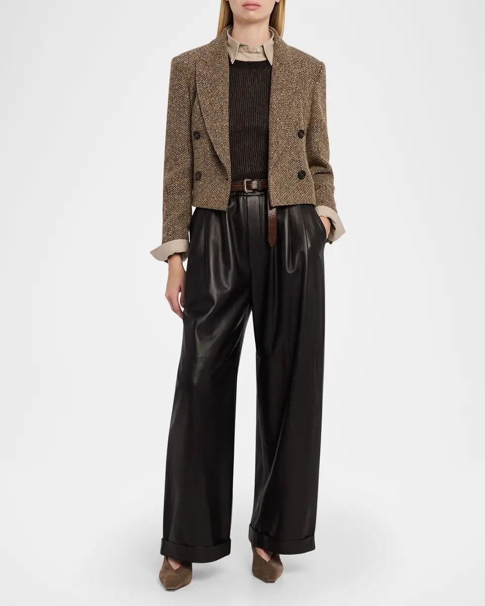 Brunello Cucinelli Sparkling Wool Herringbone Blazer | Thumbnail 2