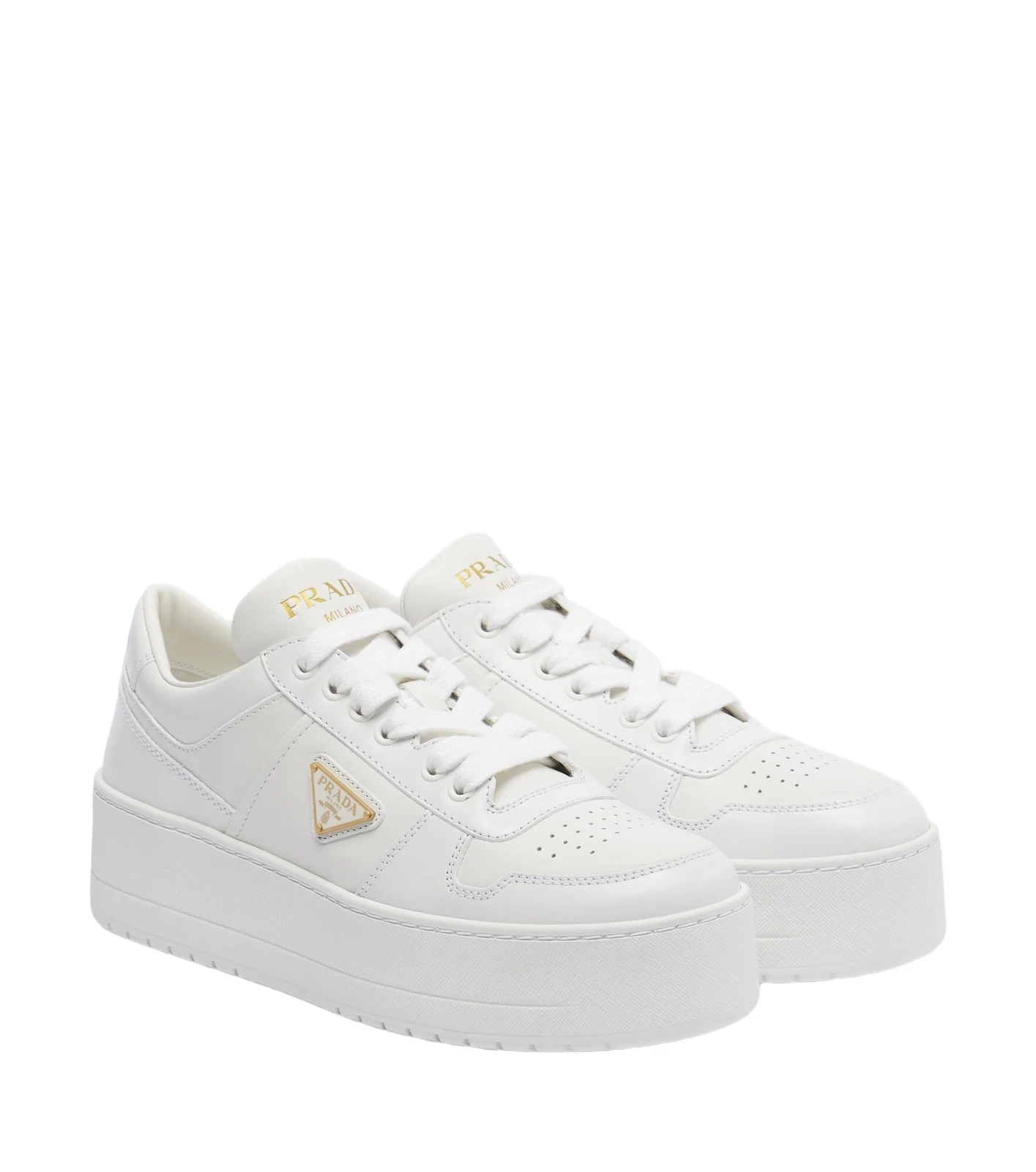 Prada Downtown Bold leather platform sneakers