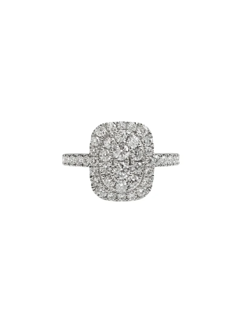 0.69ct Diamond 18K Gold Pave Ring