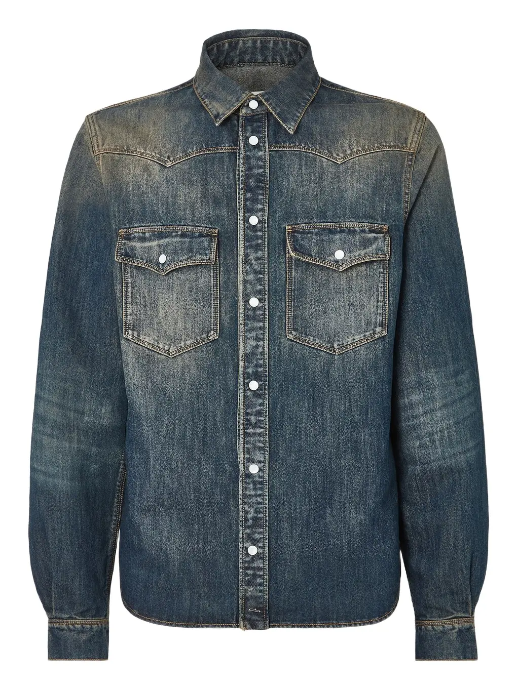 Fendi Washed Blue Denim Shirt