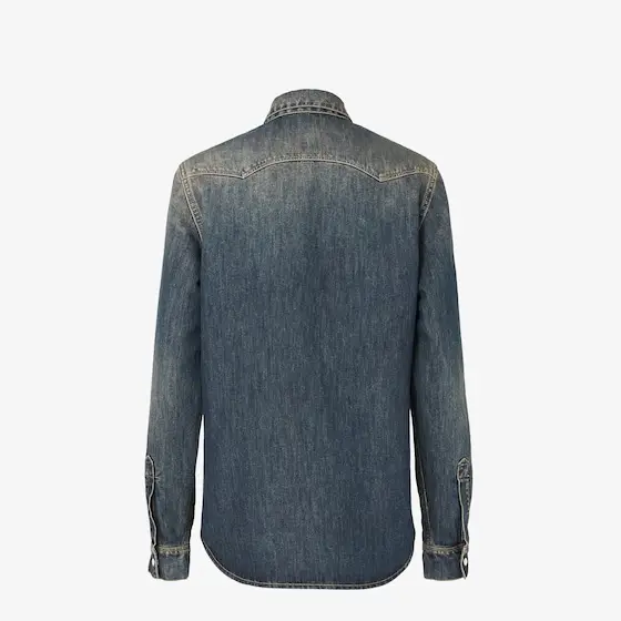 Fendi Washed Denim Shirt | Thumbnail 2 Fendi Washed Denim Shirt | Thumbnail 2
