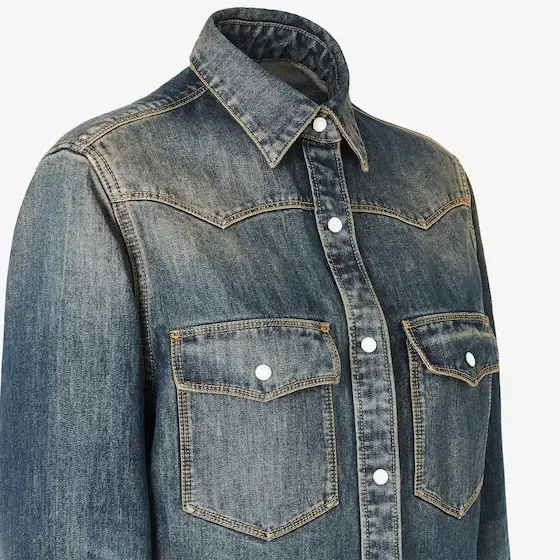 Fendi Washed Denim Shirt | Thumbnail 3 Fendi Washed Denim Shirt | Thumbnail 3