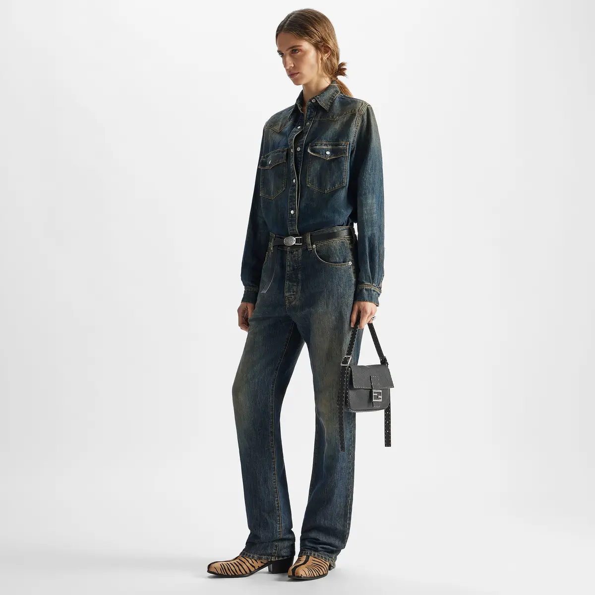 Fendi Washed Denim Shirt | Thumbnail 4 Fendi Washed Denim Shirt | Thumbnail 4