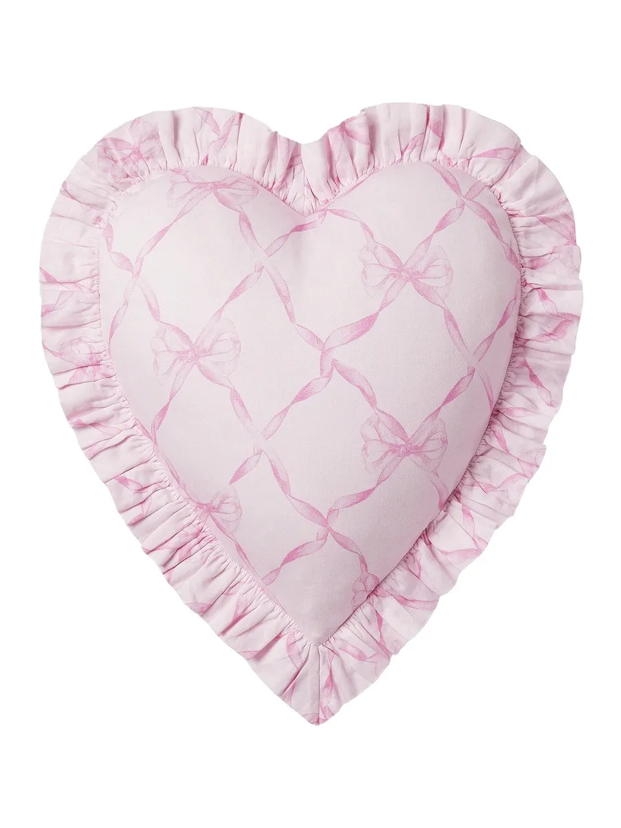 LoveShackFancy Sweetheart Ruffle Heart Pillow