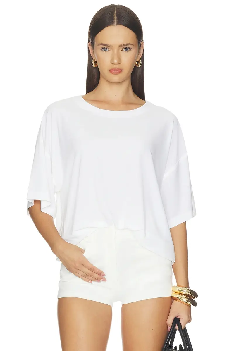 Norma Kamali x Lifestyle Short Sleeve Boxy Top