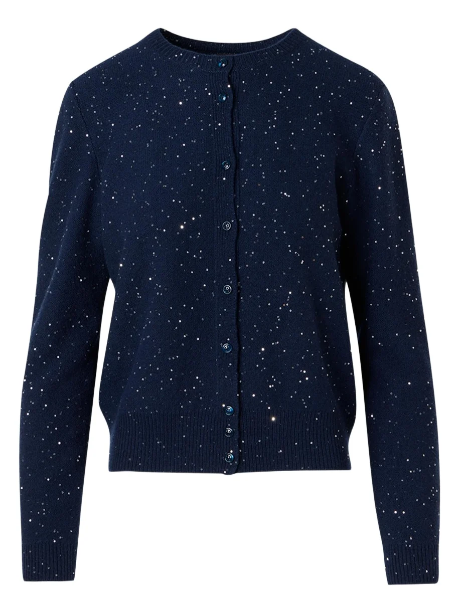 Sequined Wool-Cashmere Knit Cardigan Sequined Wool-Cashmere Knit Cardigan