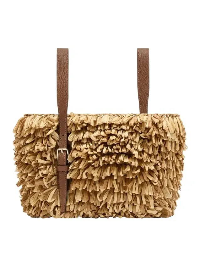 Mini Fringe Raffia Bucket Bag Mini Fringe Raffia Bucket Bag