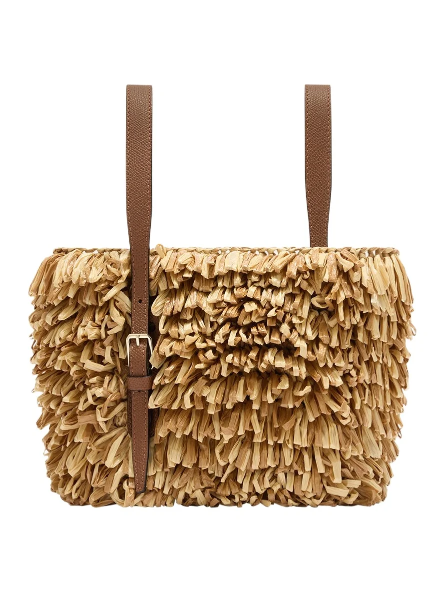 Mini Fringe Raffia Bucket Bag Mini Fringe Raffia Bucket Bag