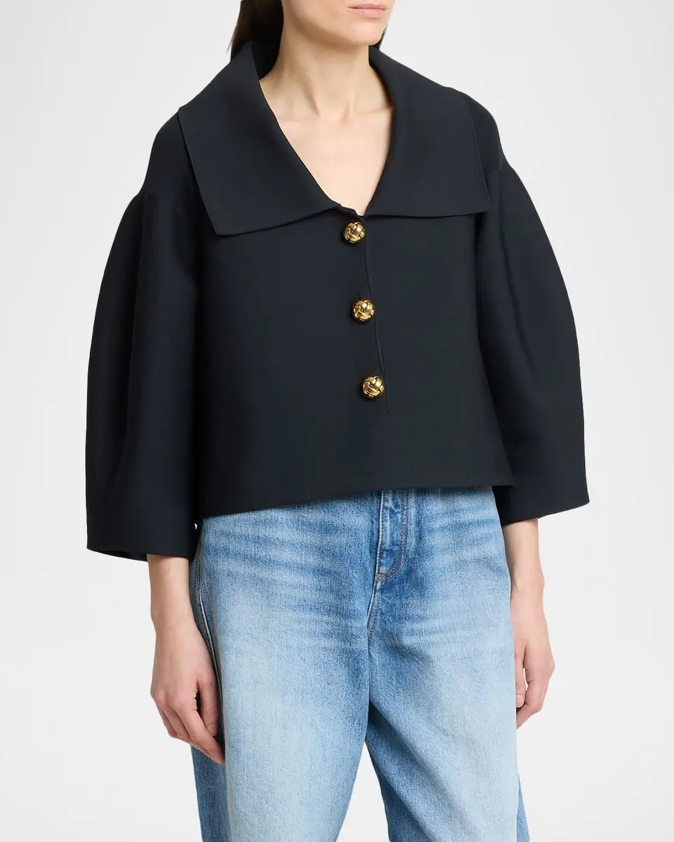 Givenchy Cocoon Button-Down Crop Jacket | Thumbnail 4 Givenchy Cocoon Button-Down Crop Jacket | Thumbnail 4