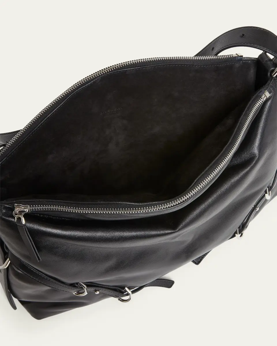 Givenchy Voyou Buckle-Embellished Shoulder Bag in Leather | Thumbnail 4 Givenchy Voyou Buckle-Embellished Shoulder Bag in Leather | Thumbnail 4