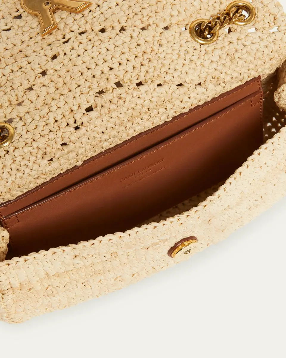 Saint Laurent Mini Loulou Shoulder Bag in Raffia | Thumbnail 4 Saint Laurent Mini Loulou Shoulder Bag in Raffia | Thumbnail 4