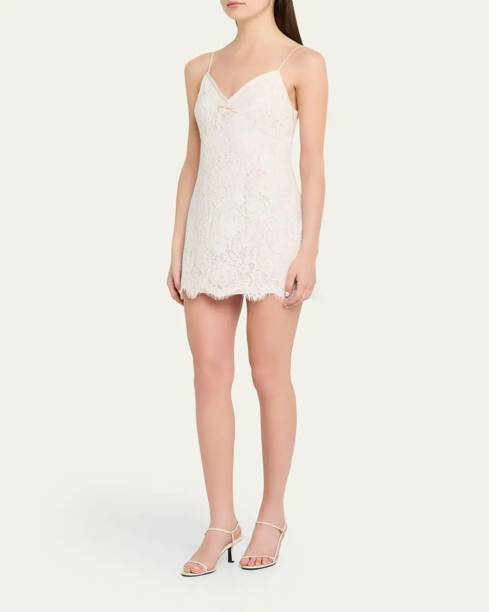LoveShackFancy Petaline Lace Mini Dress | Thumbnail 4 LoveShackFancy Petaline Lace Mini Dress | Thumbnail 4