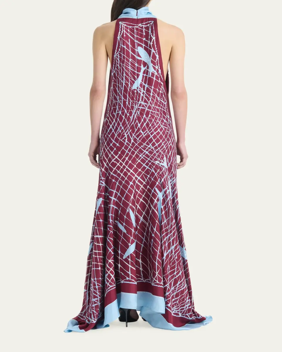 Altuzarra Moonlight Sleeveless Turtleneck Silk Maxi Dress | Thumbnail 3 Altuzarra Moonlight Sleeveless Turtleneck Silk Maxi Dress | Thumbnail 3