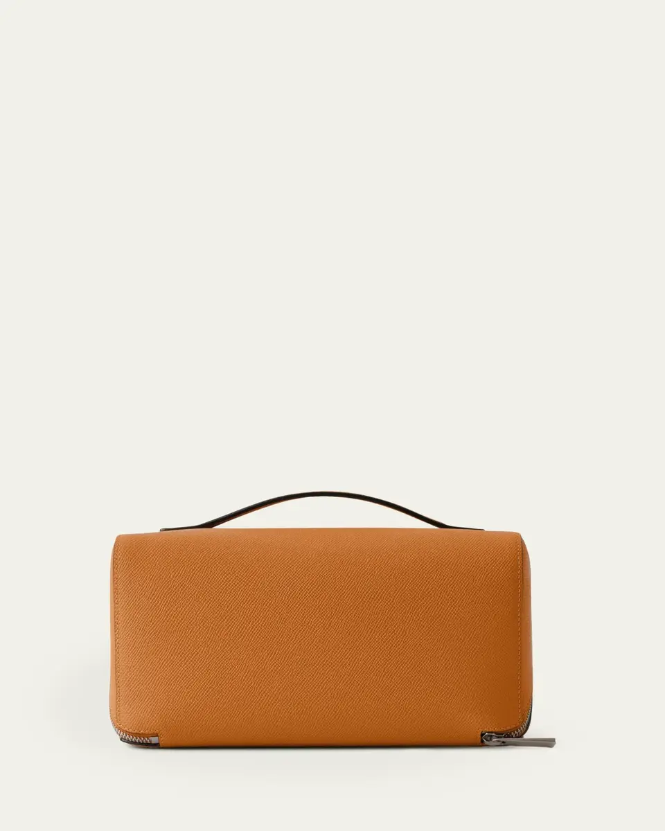 Valextra Men's V-Line Soft Leather Toiletry Bag | Thumbnail 2