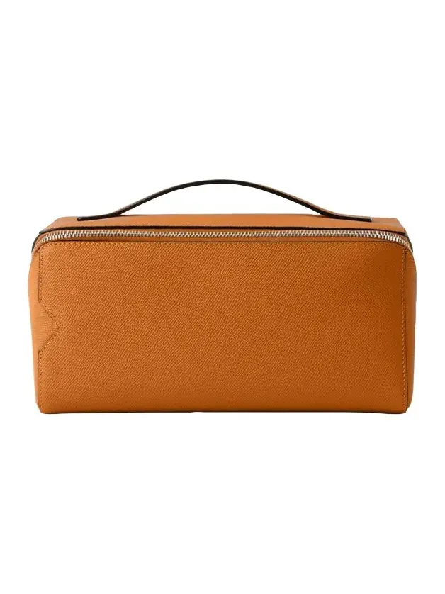 Men's V-Line Soft Leather Toiletry Bag