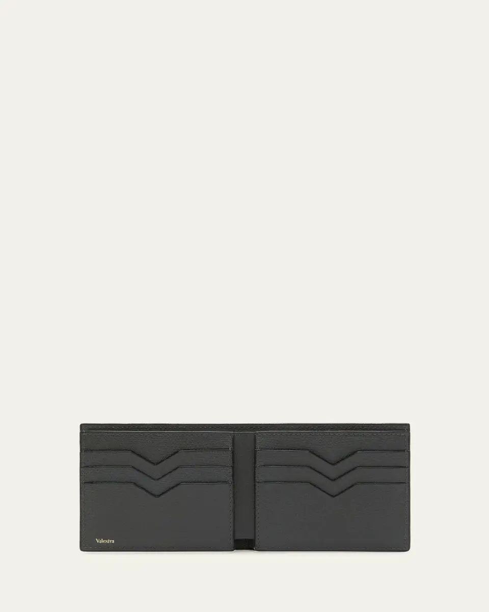 Valextra Men's Leather V-Cut Bifold Wallet | Thumbnail 2 Valextra Men's Leather V-Cut Bifold Wallet | Thumbnail 2