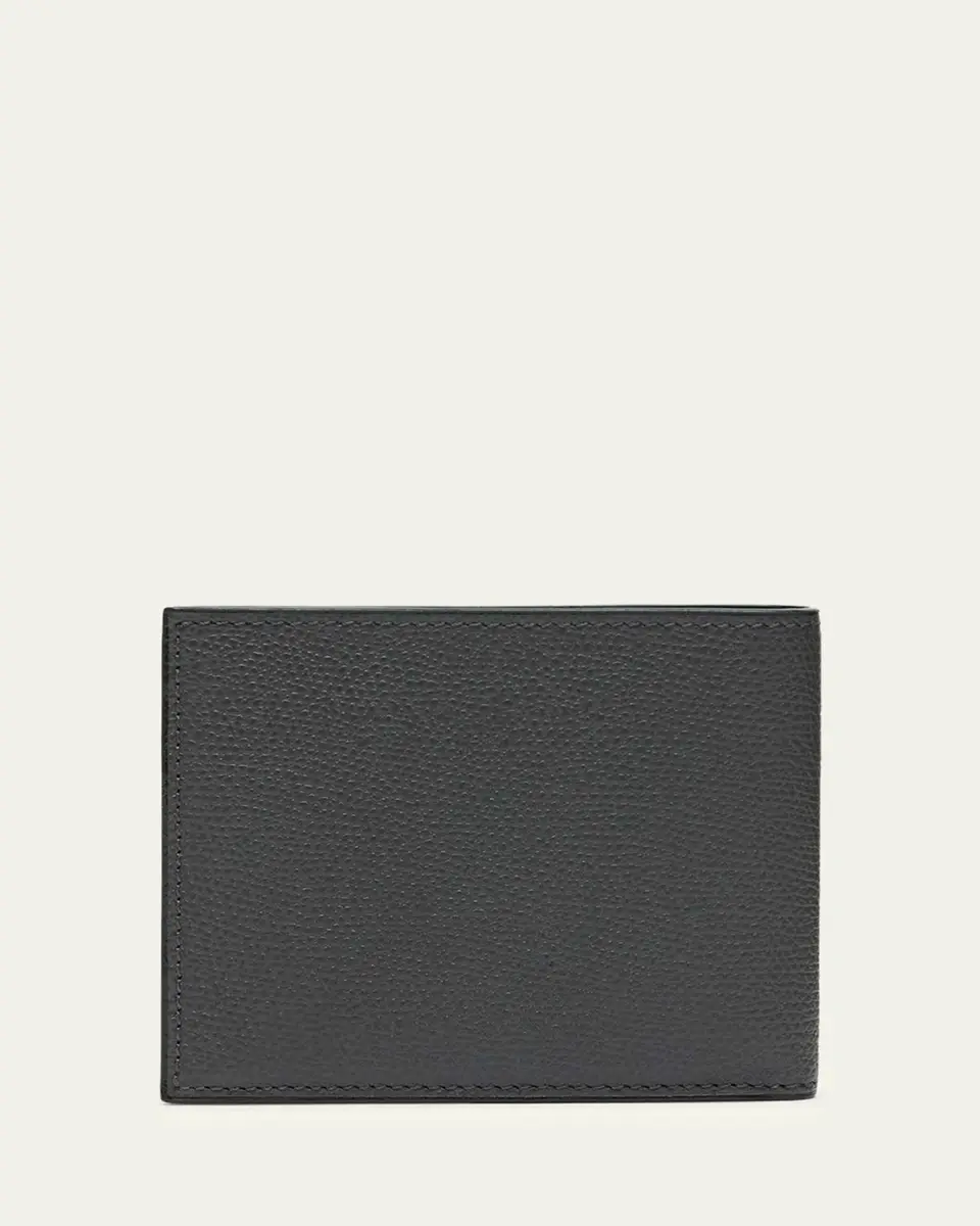 Valextra Men's Leather V-Cut Bifold Wallet | Thumbnail 3 Valextra Men's Leather V-Cut Bifold Wallet | Thumbnail 3