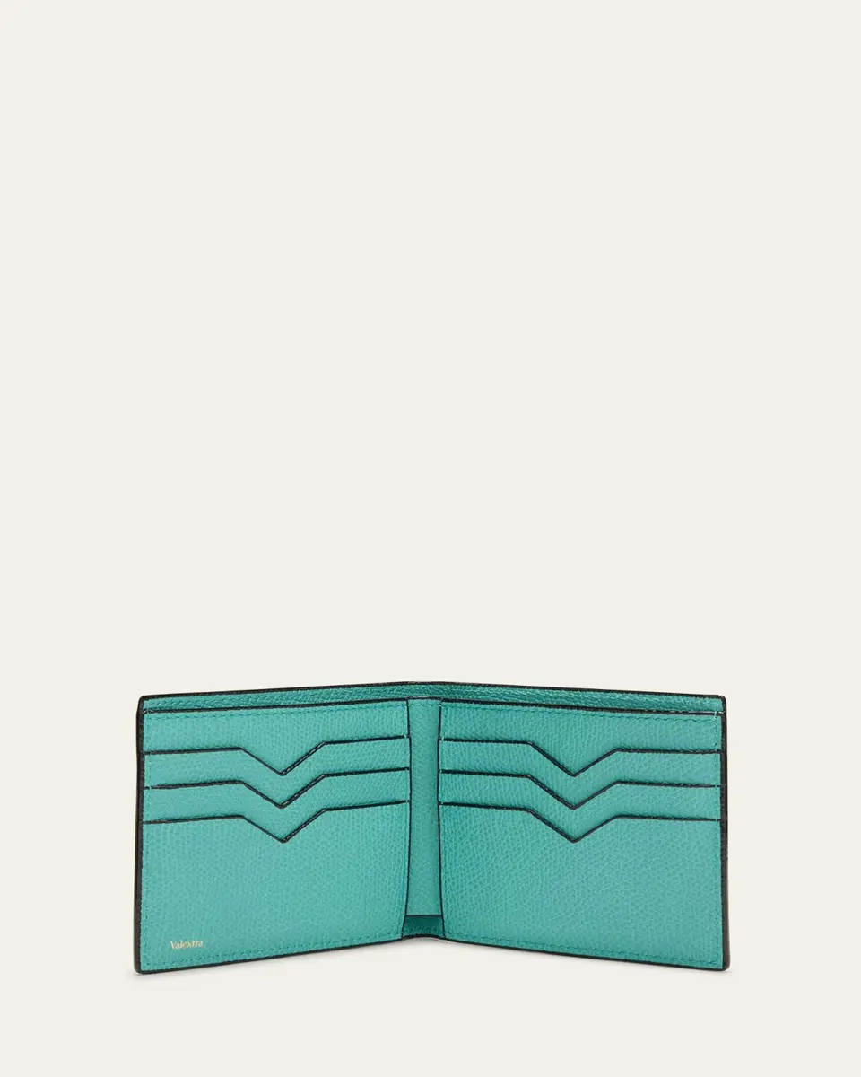 Valextra Men's Leather V-Cut Bifold Wallet | Thumbnail 7 Valextra Men's Leather V-Cut Bifold Wallet | Thumbnail 7